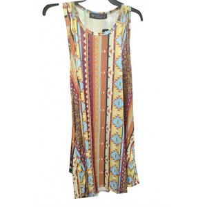 NEW LUCKY & BLESSED women's aztec tank dress in multi